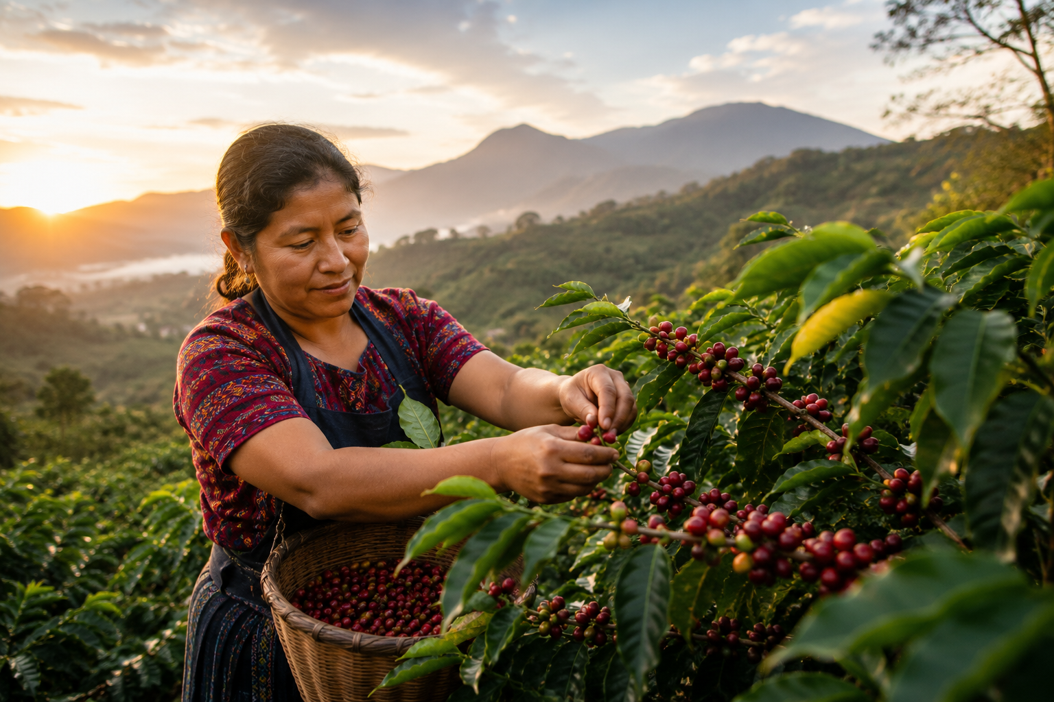 Productores locales trabajando en el campo