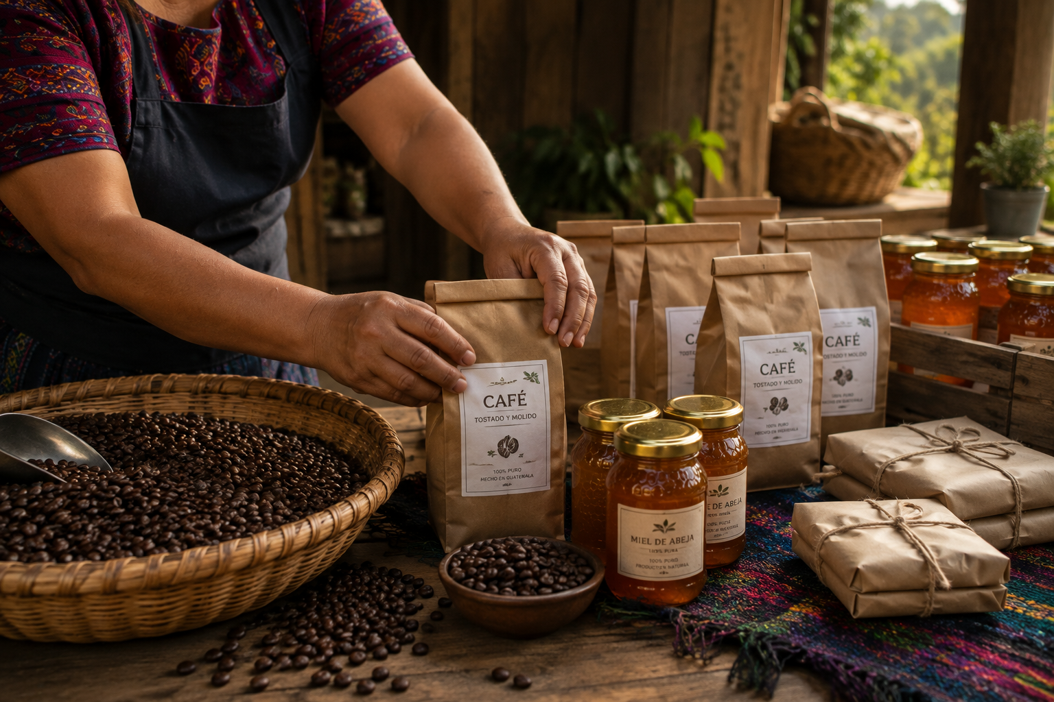 Productos naturales elaborados por productores rurales